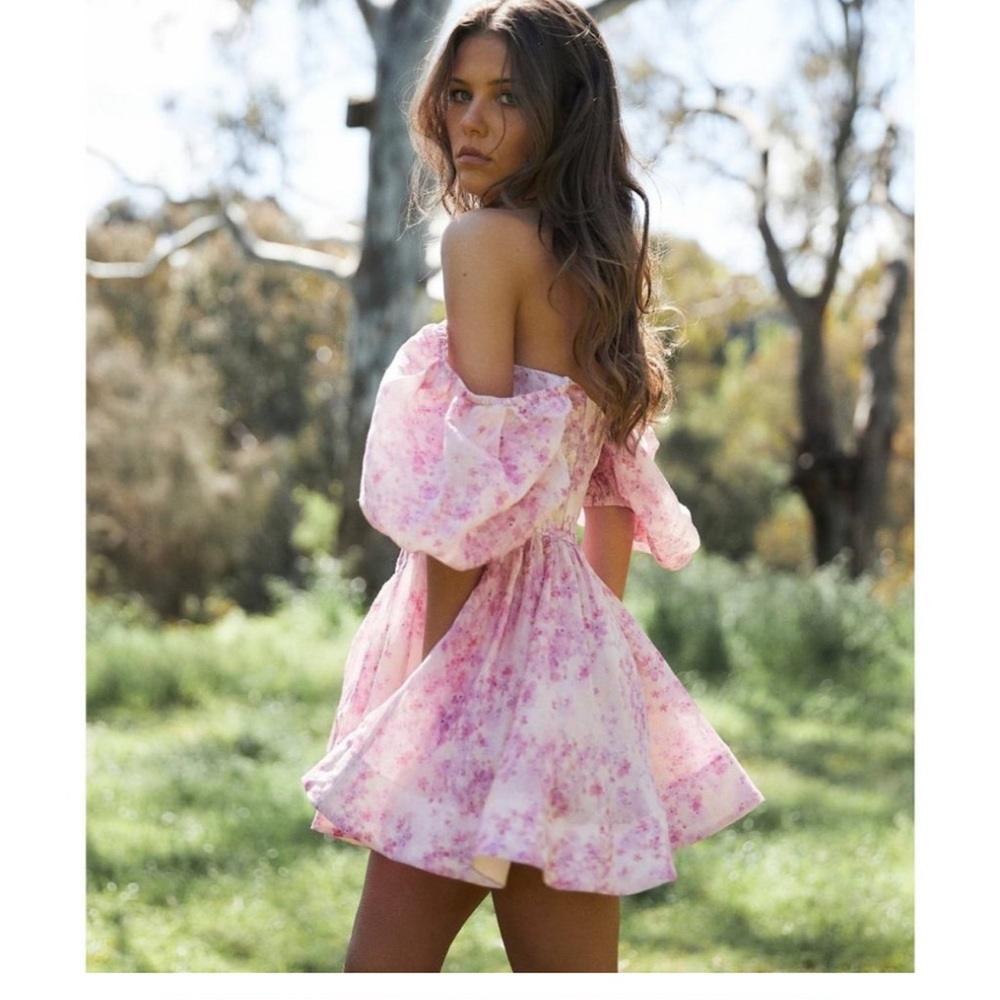 Bardot ​Kiah Puff Sleeve Corset Mini Dress